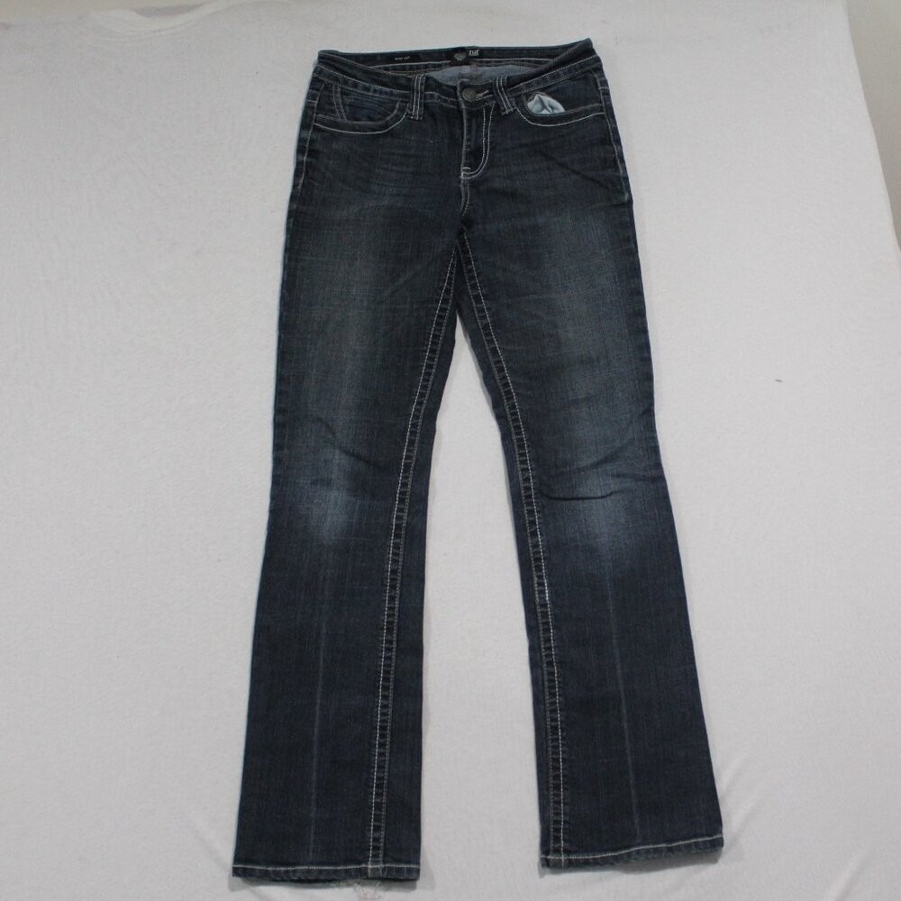 a.n.a Bootcut Jeans Women Size 4 Blue Excellent Western Embroidered Denim